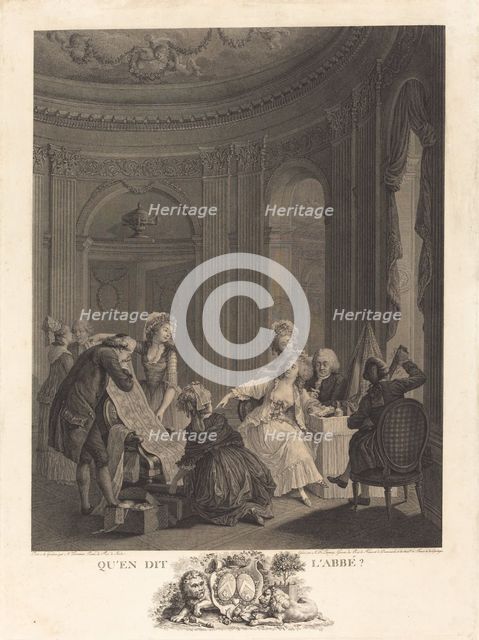 Qu'en dit l'Abbé?, 1788. Creator: Nicolas Delaunay.