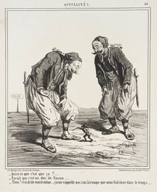 Qu'est ce que c'est que ça? . . . Parait que c'est un duc de Nassau . . . Tiens! c'est..., 1866. Creator: Cham