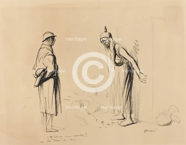 - Qu'est-ce vous voulez? - Les "louis" de 1871, c. 1914/1919. Creator: Jean Louis Forain.