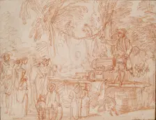 Quack Doctor selling his Wares in the open Air, c1700-1720. Artist: Jean-Antoine Watteau