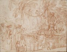 Quack Doctor selling his Wares in the open Air, c1700-1720. Artist: Jean-Antoine Watteau