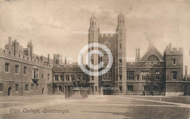 Quadrangle, Eton College, Berkshire, c1905. Artist: Unknown.