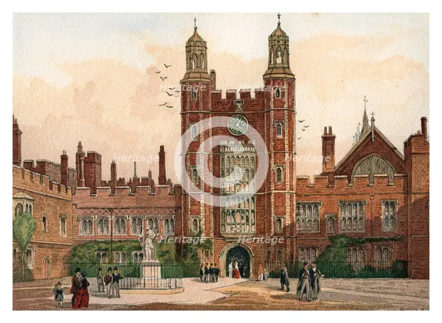 'Quadrangle of Eton College', 1880. Artist: Unknown