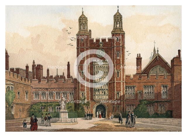 'Quadrangle of Eton College', 1880. Artist: Unknown