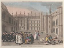Quadrangle of King's College, Cambridge, October 31, 1811., October 31, 1811. Creator: Thomas Rowlandson