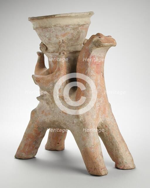 Quadraped with Bowl and Three Cockerels, 2nd century. Creator: Unknown.