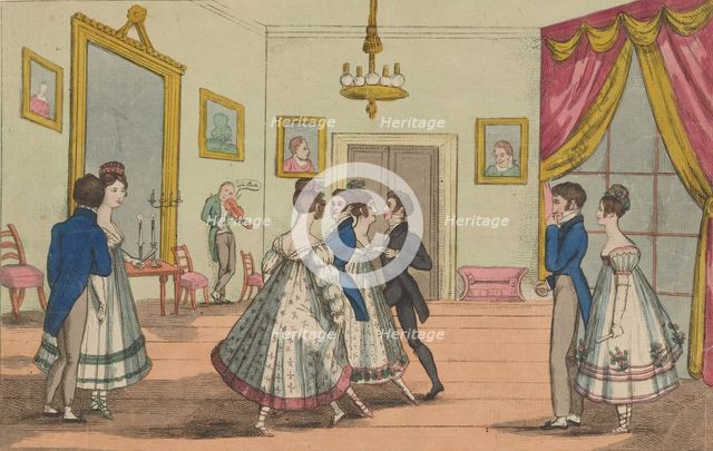 Quadrilles: practising at home, c1815.