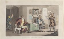 Quae Genus & The Money Lenders, from "The History of Johnny Quae Genus, The L..., September 1, 1821. Creator: Thomas Rowlandson