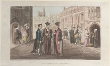 Quae Genus at Oxford, from "The History of Johnny Quae Genus, The Little Found..., November 1, 1821. Creator: Thomas Rowlandson