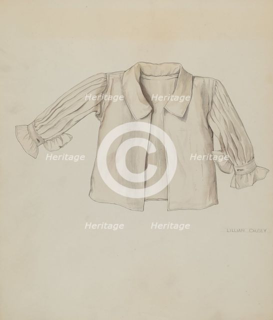 Quaker Baby Shirt, c. 1937. Creator: Lillian Causey.