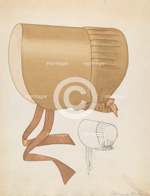 Quaker Bonnet, c. 1937. Creator: Catherine Fowler.