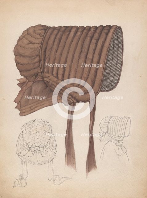 Quaker Bonnet, c. 1937. Creator: Rosalia Lane.