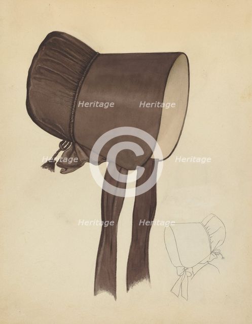 Quaker Bonnet, c. 1940. Creator: Unknown.