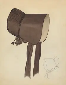 Quaker Bonnet, c. 1940. Creator: Unknown