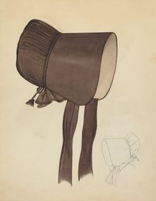 Quaker Bonnet, c. 1940. Creator: Unknown