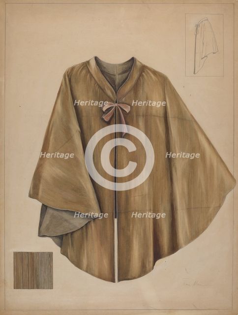 Quaker Cape, c. 1937. Creator: Marie Alain.
