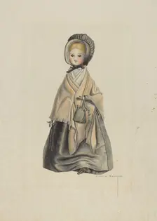 Quaker Doll, 1935/1942. Creator: Bertha Semple