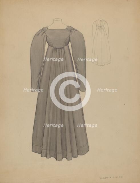 Quaker Dress, c. 1936. Creator: Roberta Spicer.