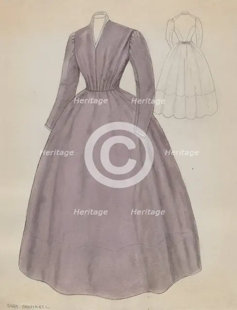 Quaker Dress, c. 1936. Creator: Sara Garfinkel.