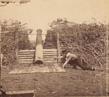 Quaker Gun, Centreville, Virginia, March 1862. Creator: George N. Barnard