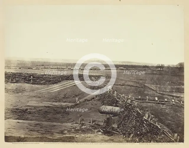 Quaker Guns, Centreville, Virginia, March 1862. Creators: Barnard & Gibson, George N. Barnard, James F. Gibson.