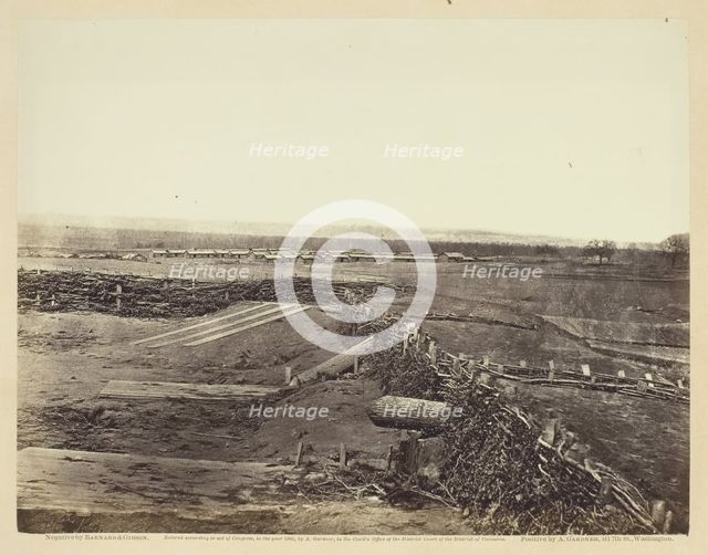 Quaker Guns, Centreville, Virginia, March 1862. Creators: Barnard & Gibson, George N. Barnard, James F. Gibson.