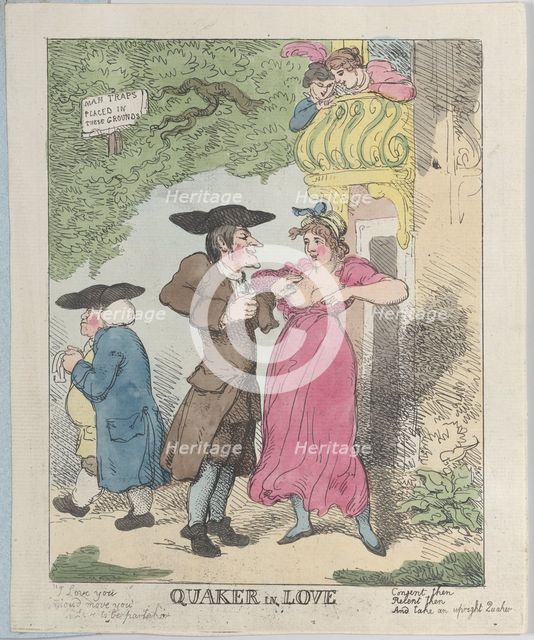 Quaker in Love, 1815 (?)., 1815 (?). Creator: Thomas Rowlandson.