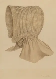 Quaker's Baby Bonnet, c. 1937. Creator: Eleanor Gausser