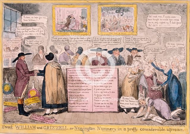 Quaker Uproar, London, 1827. Artist: Isaac Robert Cruikshank