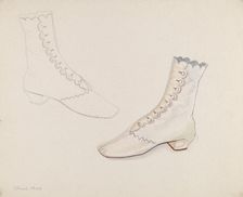 Quaker Wedding Shoes, c. 1936. Creator: Gwyneth King