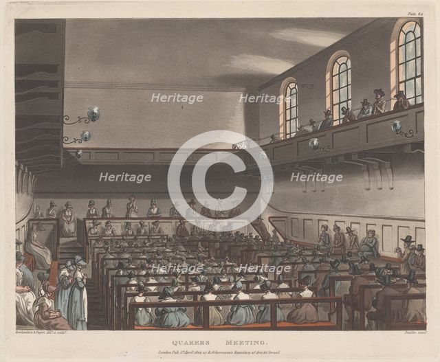 Quakers Meeting, April 1, 1809., April 1, 1809. Creator: Joseph Constantine Stadler.