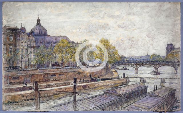 Quai Conti and the Pont des Arts, 1905. Creator: Frederic Houbron.