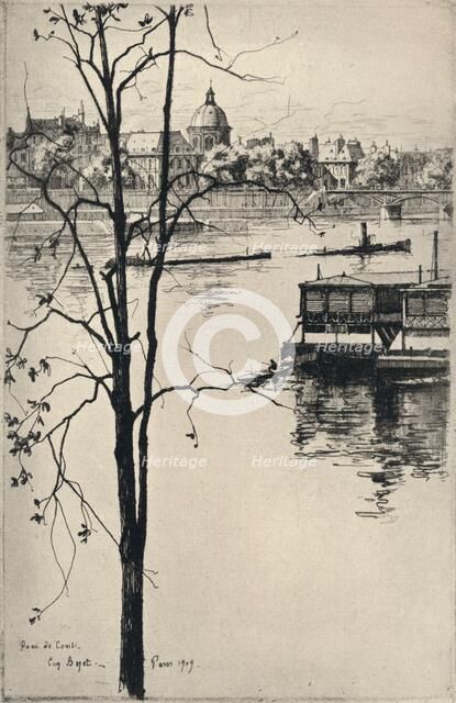 'Quai de Conti', 1915. Artist: Eugene Bejot.