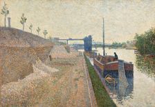 Quai de Clichy. Temps gris, 1887. Creator: Paul Signac