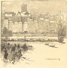 Quai de l'Hôtel de Ville, 1886. Creator: Auguste Lepere