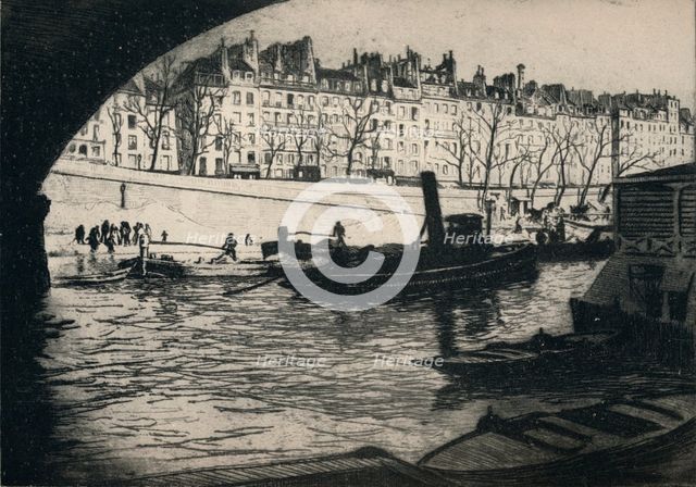 'Quai de l'Hotel de Ville', 1915. Artist: Edgar Chahine.
