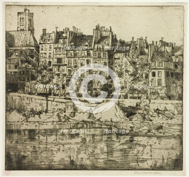 Quai de l'Hotel de Ville, Paris, 1900. Creator: Donald Shaw MacLaughlan.