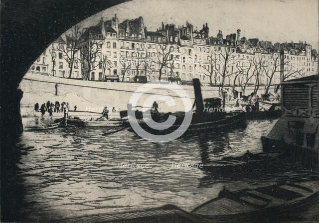 'Quai de l'Hotel de Ville', 1915. Artist: Edgar Chahine.