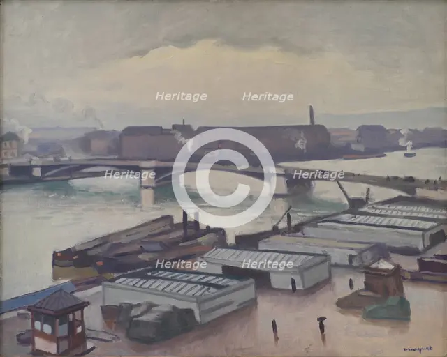 Quai de Paris at Rouen. Rainy Weather, c1912. Creator: Marquet, Pierre-Albert (1875-1947).