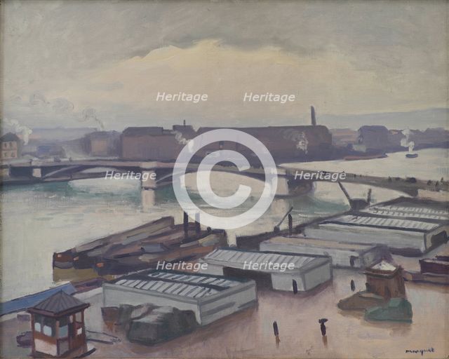 Quai de Paris at Rouen. Rainy Weather, c1912. Creator: Marquet, Pierre-Albert (1875-1947).