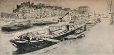 Quai des Celestins 1915. Artist: Edgar Chahine