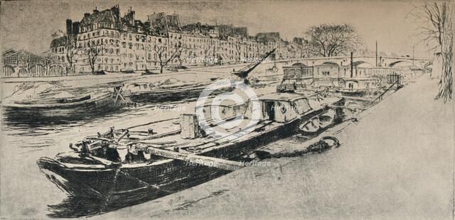 'Quai des Celestins', 1915. Artist: Edgar Chahine.