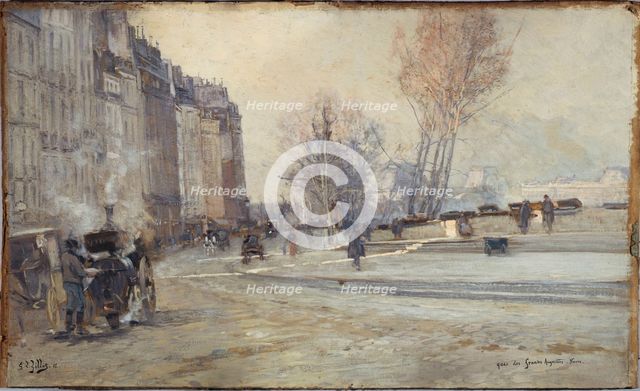 Quai des Grands Augustins, 1901. Creator: Eugene Louis Gillot.