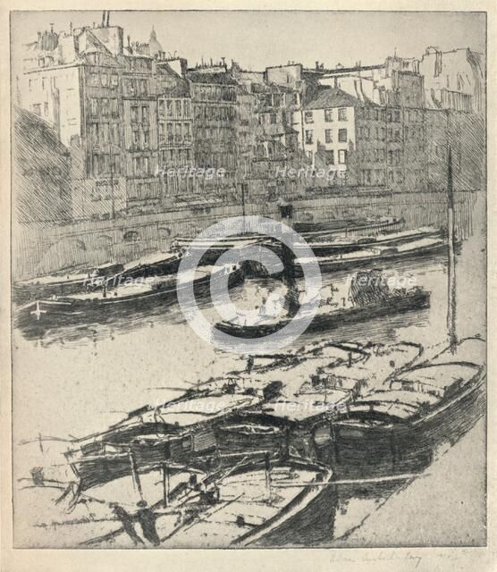 'Quai des Grands Augustins', 1915. Artist: William A Levy.