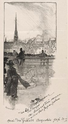 Quai des Grands Augustins. Creator: Auguste Louis Lepère (French, 1849-1918)