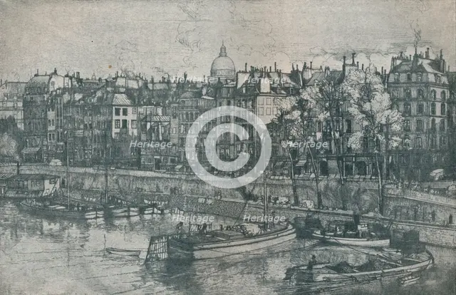 'Quai Des Grands Augustins, Paris', 1906. Creator: Donald Shaw MacLaughlan.