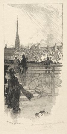 Quai des Grands Augustins, Paris. Creator: Auguste Louis Lepère (French, 1849-1918)
