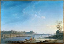 Quai des Tuileries, Pont-Royal, La Grenouillere, c1780. Creator: Alexandre Jean Noel