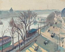 Quai du Louvre, soleil pâle, 1906. Creator: Marquet, Pierre-Albert (1875-1947)
