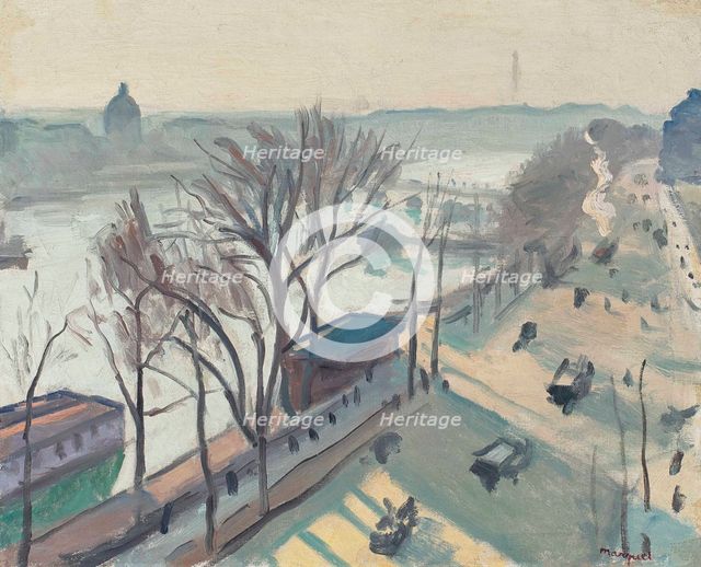 Quai du Louvre, soleil pâle, 1906. Creator: Marquet, Pierre-Albert (1875-1947).